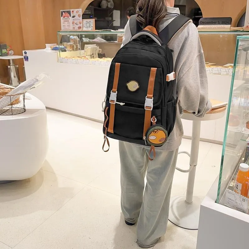 GOBLIN SHARKS 1759 Nylon Backpack Unisex White/Black/Red/Gray-10