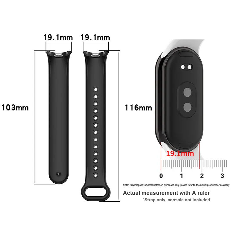 STEWPIGO Xiaomi Compatibility Watch Band 219mm Silicone Material-30