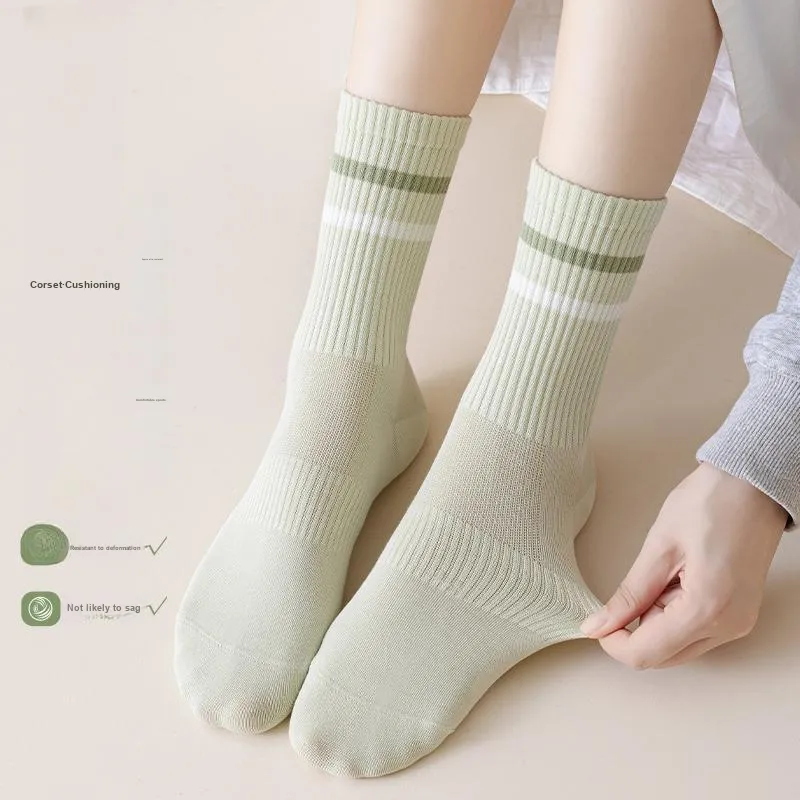 Lan Miao Mid Calf Socks Women's 5 Pack-1