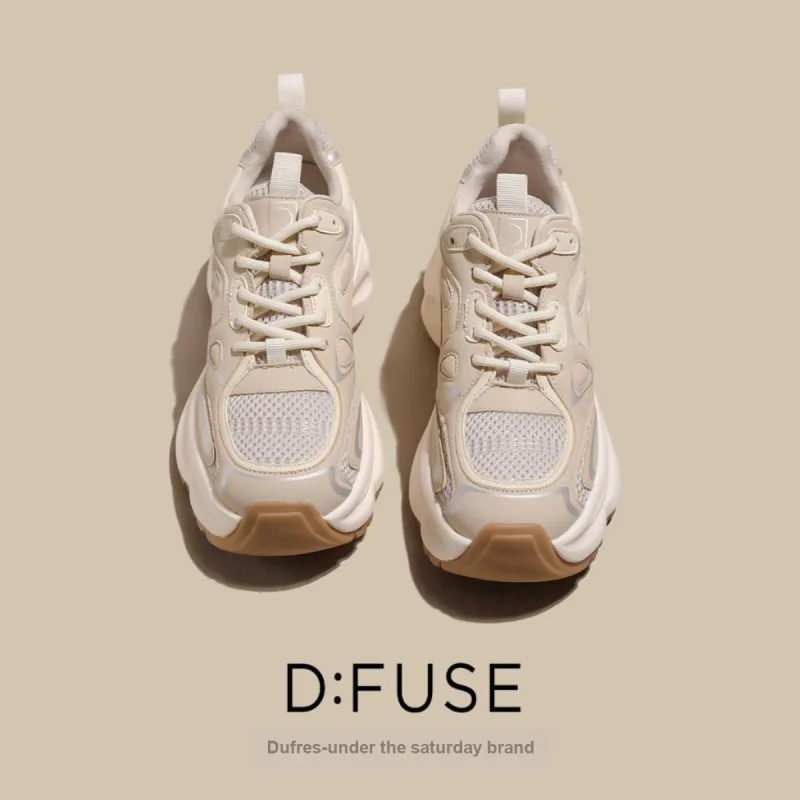 D:FUSE SCANDINAVIA Cushioned Slip-Resistant Abrasion-Resistant Low-Top Chunky Sneakers Women's-6