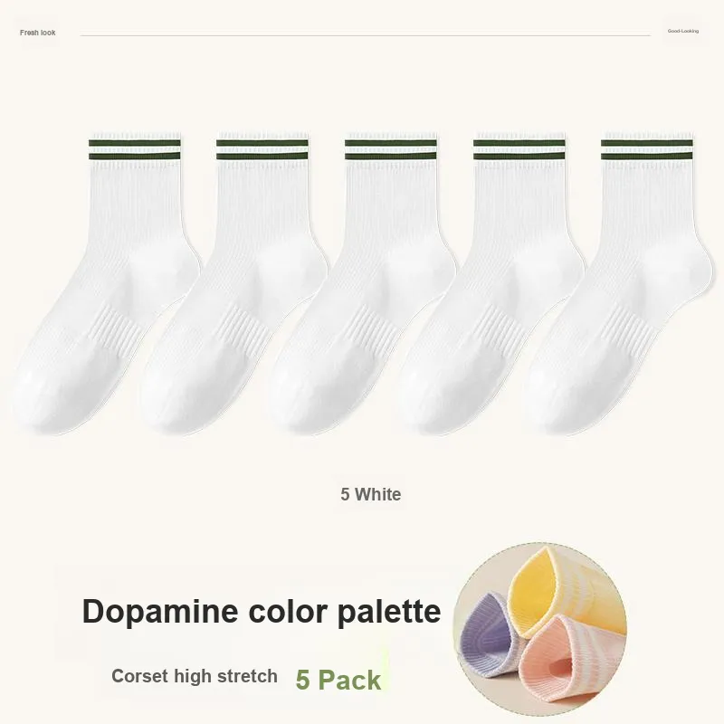 7 SEVFUN Mid Calf Socks Women's Combo Set-11