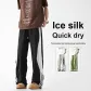 Black Summer Ice Silk Pants K24160