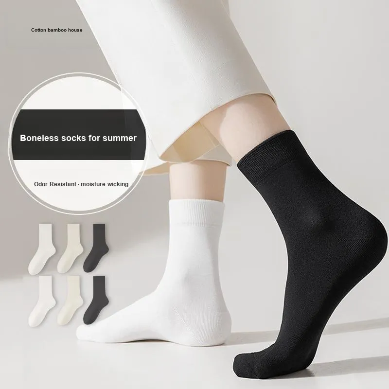 B&C.Room Mid Calf Socks Basic Unisex 5 Pack-6