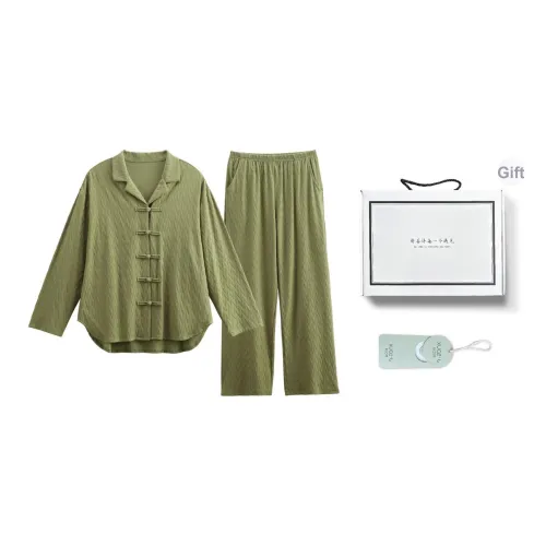 XUANZHITING Пижамный комплект Gift Box Set Женский Зеленый