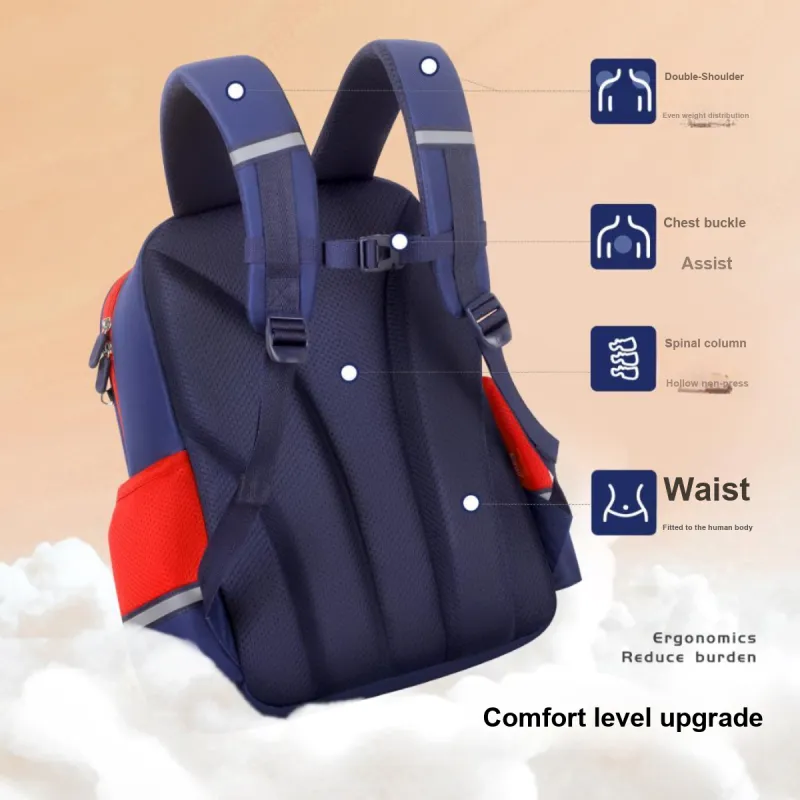 Disney Polyester Backpack Unisex Red/Blue-1