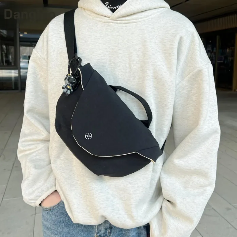 HCXK Nylon All Versatile One Shoulder Lightweight Practical Saddle Chest Handbag Regular Unisex Multicolor-13