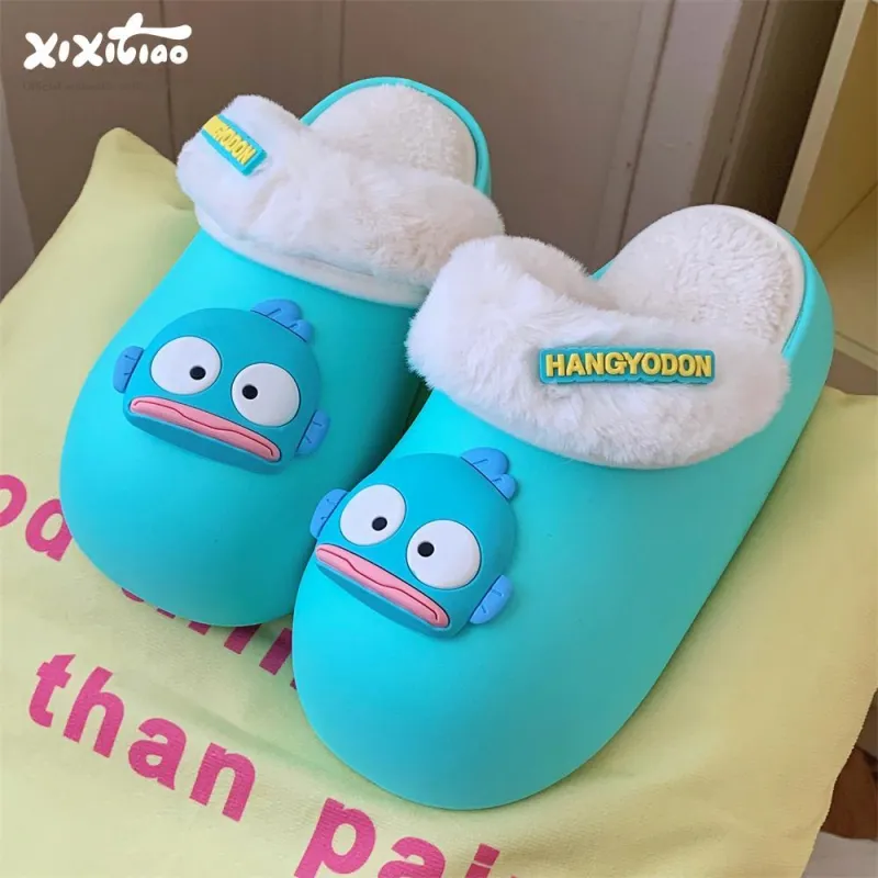 Thin Strips x Sanrio Cotton Slippers Women's, Green-2