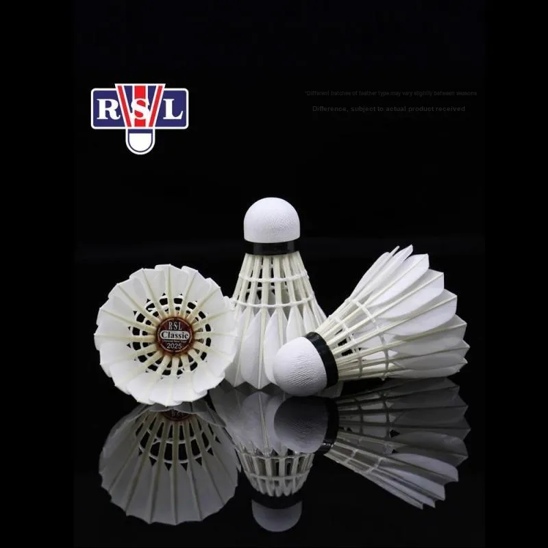 RSL Goose Feather Shuttlecock 12 Pack Goose Feather Shuttlecocks-2