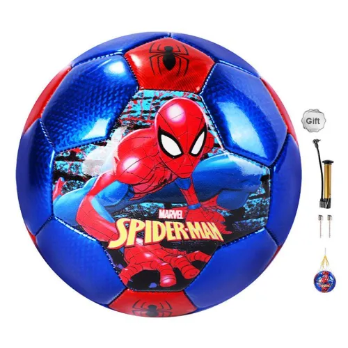 MESUCA x MARVEL Size 4 Soccer PVC Machine Stitched Soccer Ball Kids' Blue Red