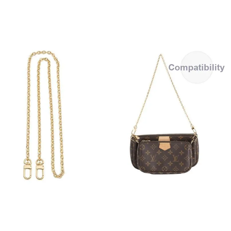 Ремни для сумок Luxury Care Artisan Workshop, золотая медная цепочка, женские