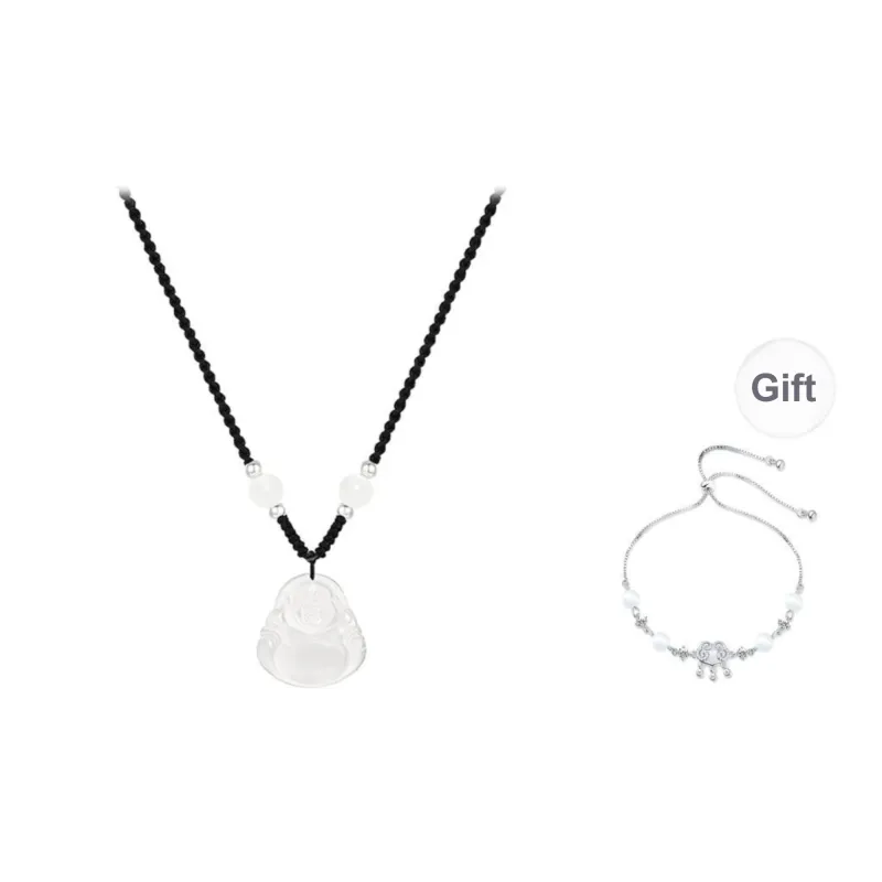 JOYDINNY Chalcedony Jade Necklaces Women's-0