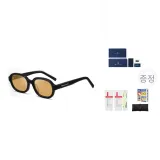 블랙 프레임, 투명 디자인, 티 브라운 렌즈