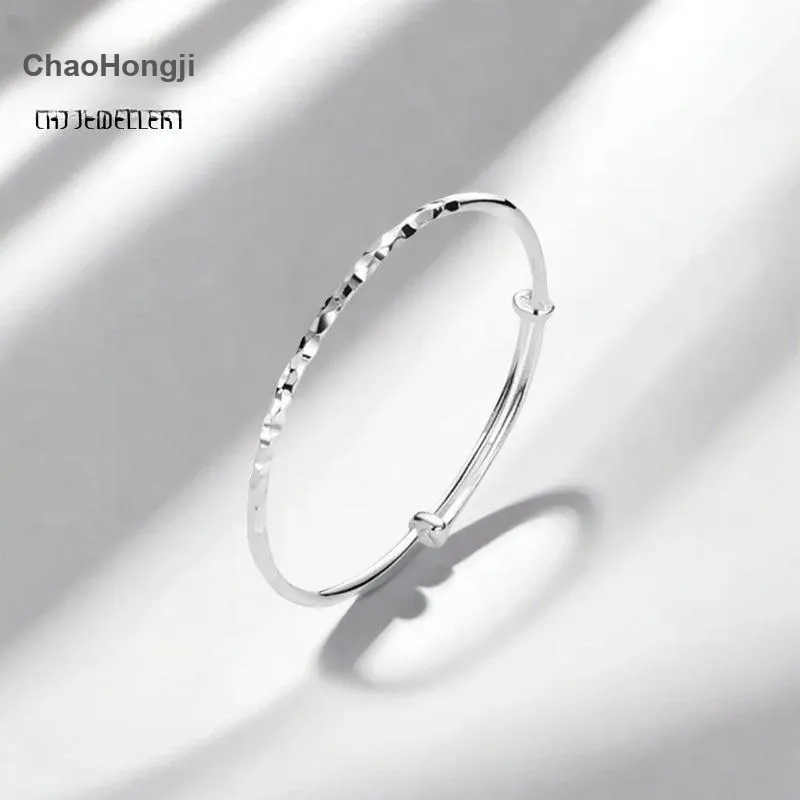 CHAOHONGJI 999 Fine Silver Bangles Women's-2