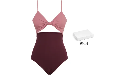 Visual Mood One-Piece Swimsuits Women's Classical Red