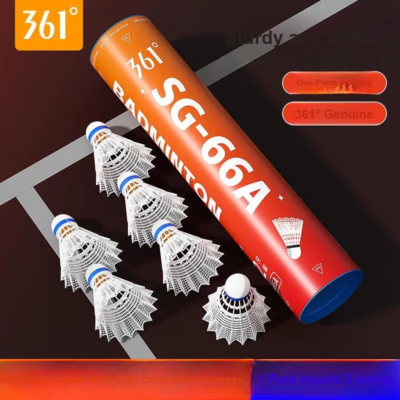 361° SG 66A Nylon Shuttlecock 12 Pack Nylon Shuttlecocks-5