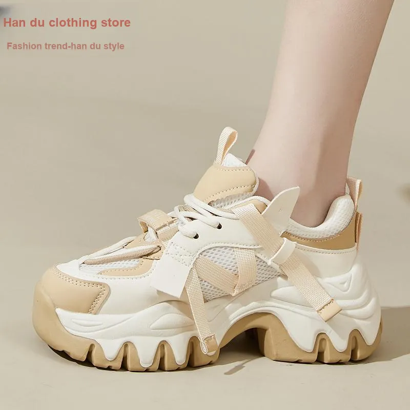 HSTYLE Breathable High-Top Chunky Sneakers Women's-3