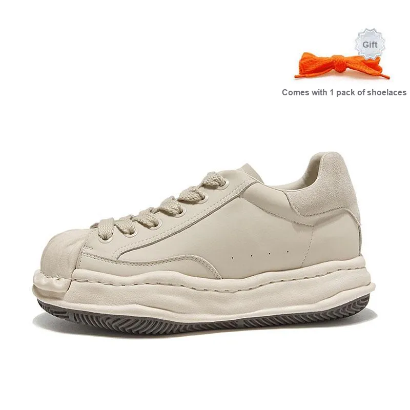 DVO Cushioning Wear Resistant Low Top Stylish Skateboarding Shoes Unisex Beige-0