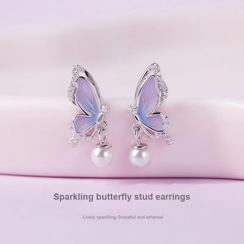 WINY 925 Silver, Synthetic Cubic Zirconia Stud Earrings Women's-1