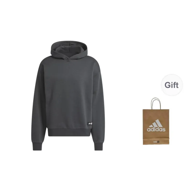 Adidas Sweatshirt Men's Charcoal Black+Shopping Bag-1