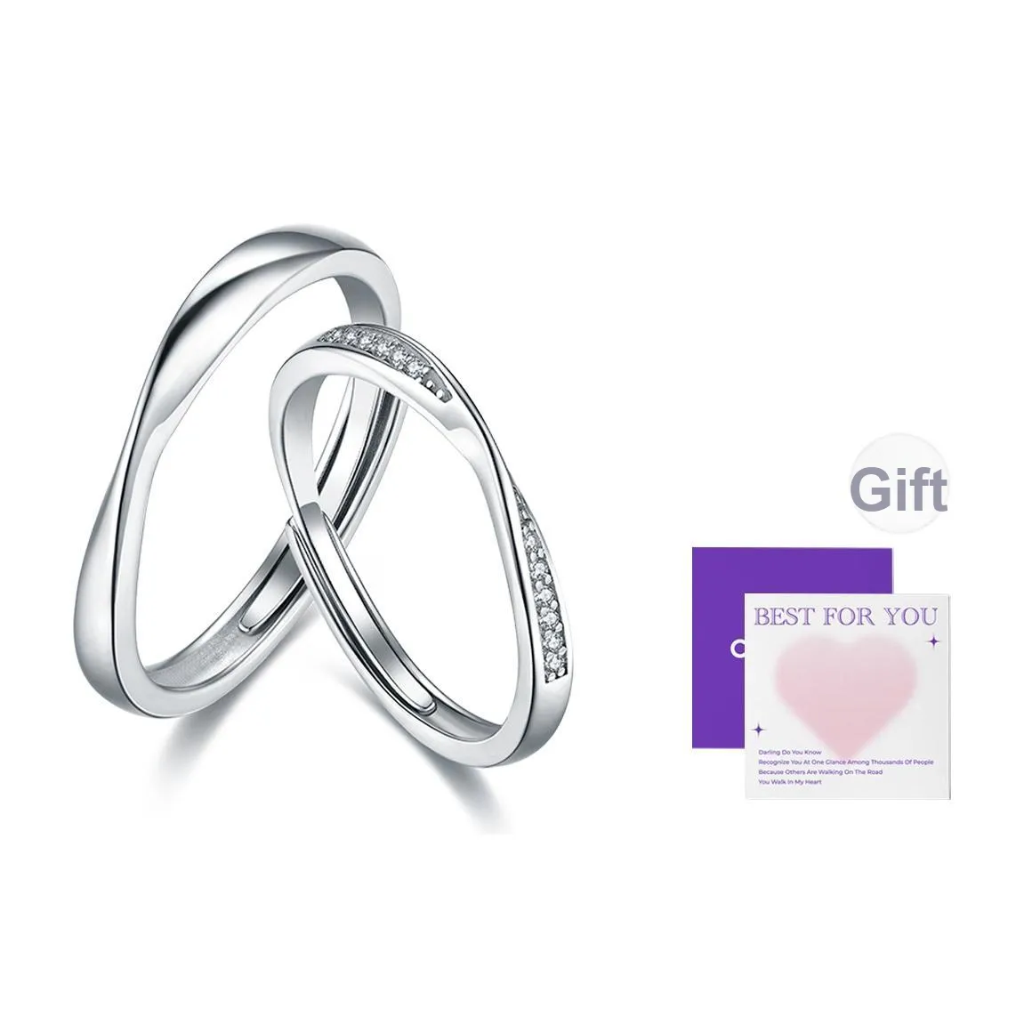 CIROCCO Медный 999 Fine Серебряный Кольца Унисекс Серебряный