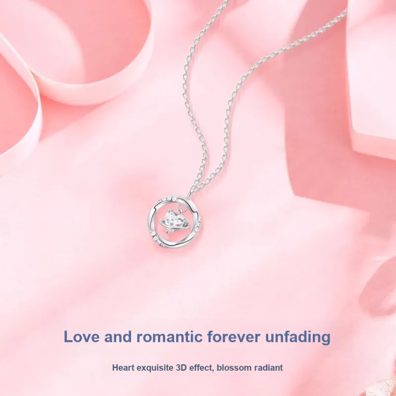 NUSQ Sterling Silver With Zircon Necklaces Women's-11