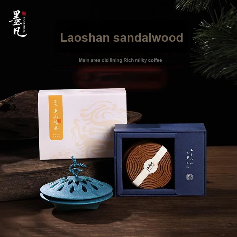MOSFANTAL India Laoshan Sandalwood Incense For Home Use Indoor Long Lasting Coil Incense 40 Discs-1