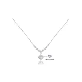 [999 Silver]Star Moon Necklace-Moissanite