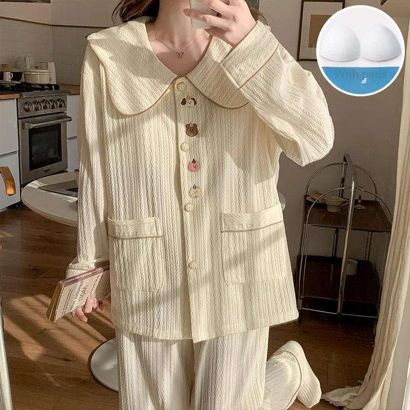 Sleeping Beauty Pajama Set Women's Ivory-5