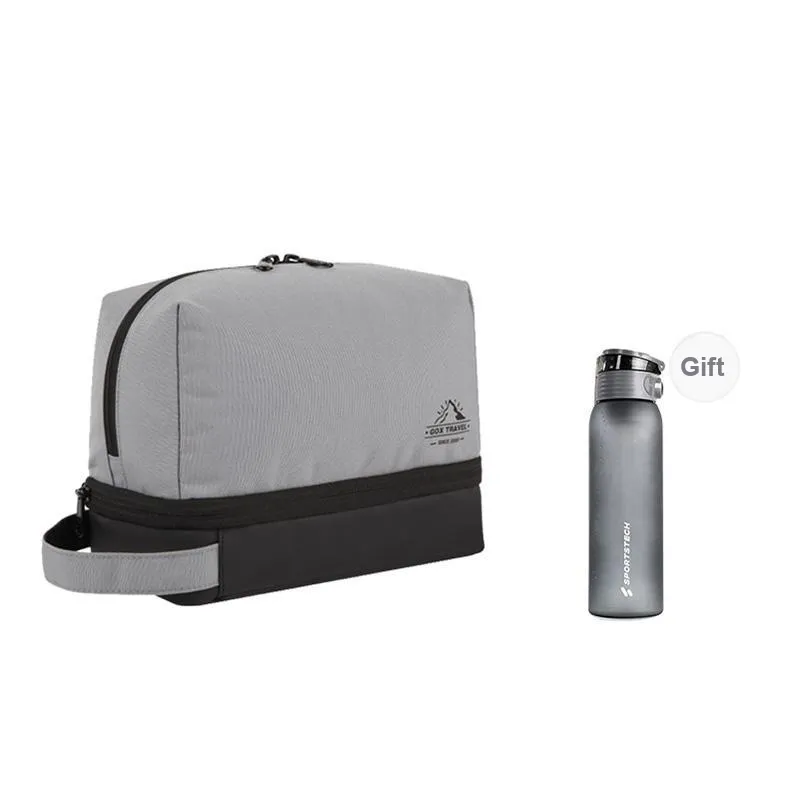 GOX Canvas Sports Single Layer Canvas Bag Toiletry Bag Unisex Ecru Khaki Gray Orange-84