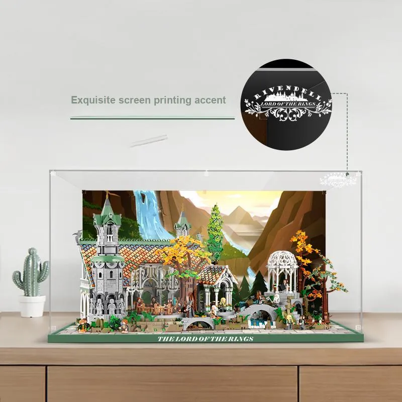 LIGHT YOUR BRICKS Compatibility Building Block 10316 Ring Wang You Valley Riven Castle Storage Box Model Accessories-2