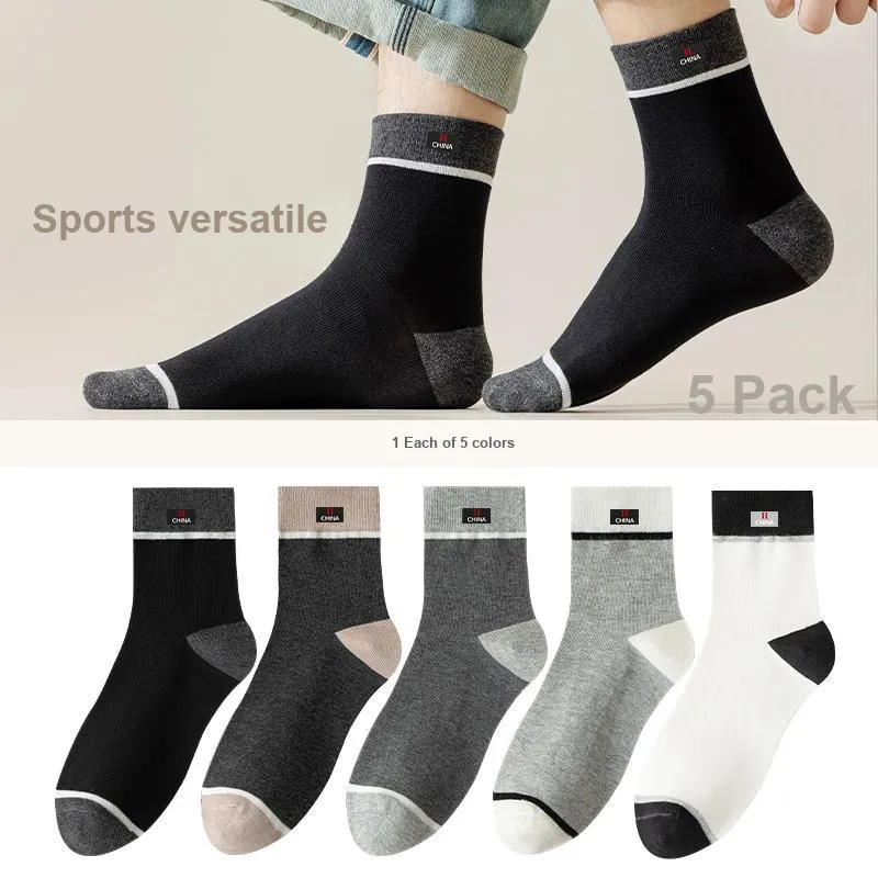 Lan Miao Mid Calf Socks Men's 5 Pack-1