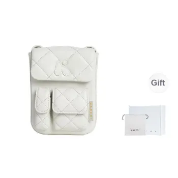Karkki Sheepskin Crossbody Bag, Shoulder Bag Regular Women's White Cloud Dancer