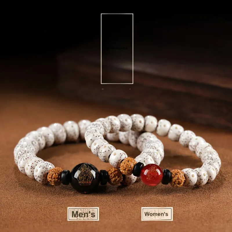 DALONG Star Moon Bodhi Seeds Single Wrap Beaded Bracelet Unisex-2
