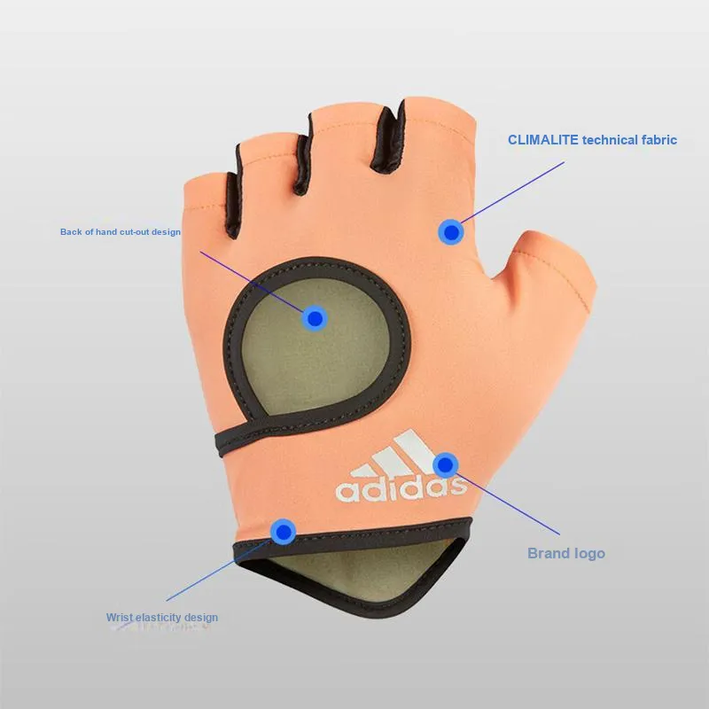 Adidas Riding Equipment Cycling Glove Outdoor Women's Polyester Pu S/M/L/XL Coral Pink-2