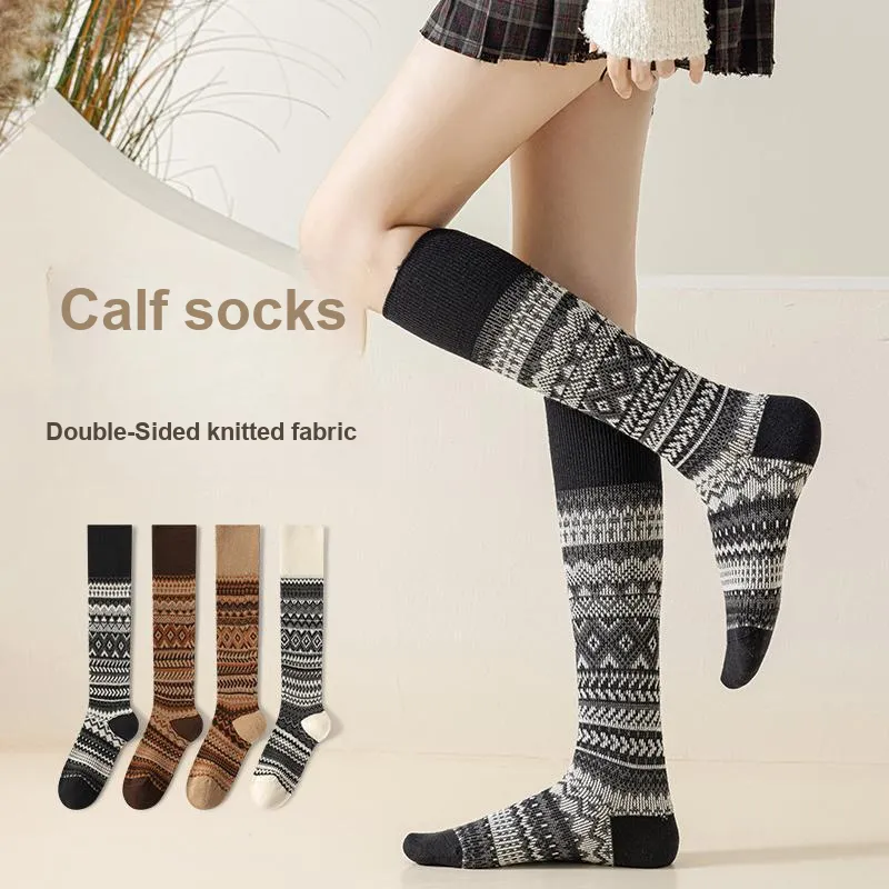Lan Miao Knee High Socks Women's Combo Set-4