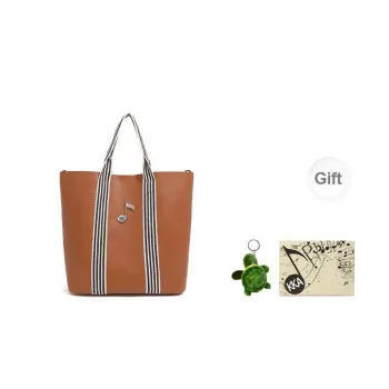 KKA PU Handbag Regular Women's Brown/Black/White