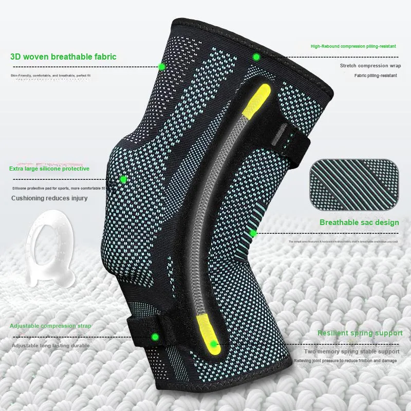 POVIT Knee Pads Rubber Elastane Silicone Running, Badminton, Basketball Men's-5