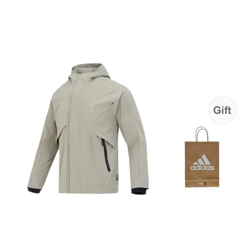 Adidas Jacket Men's Egg Stone Silver Gray-0