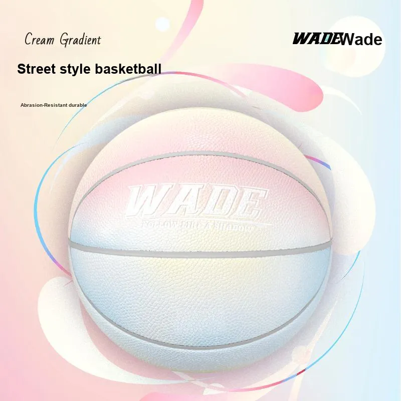 WADE PU Basketball Cream Gradient Size 7 Ball Training Unisex-1