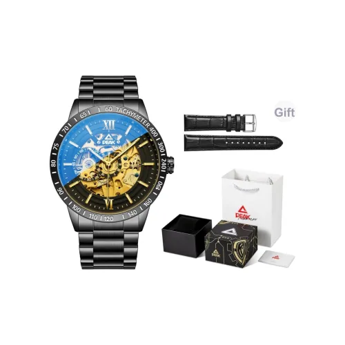 PEAK Lead Collection Автоматический Механический Механизм Нержавеющая Сталь Ремешок Часы Мужские Желтый Циферблат Часов