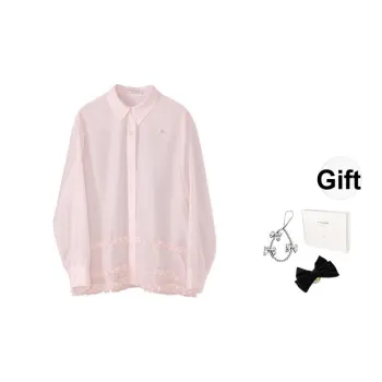 Fstudio Summer Korean Style Gauzy And Elegant Long Sleeved Shirt Women's