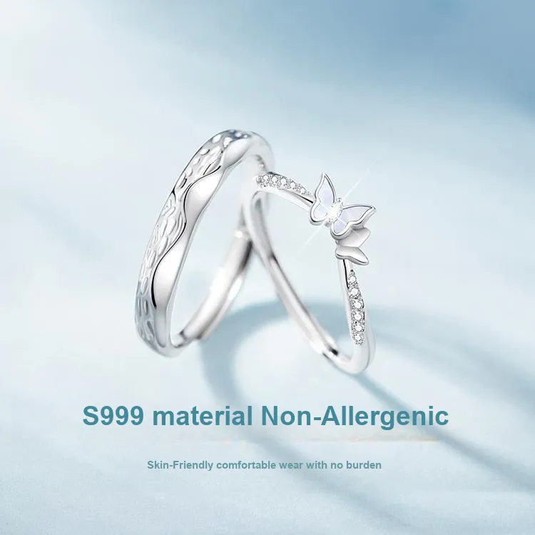CLARKIA FLOWER S999 Fine Silver Rings Unisex-4