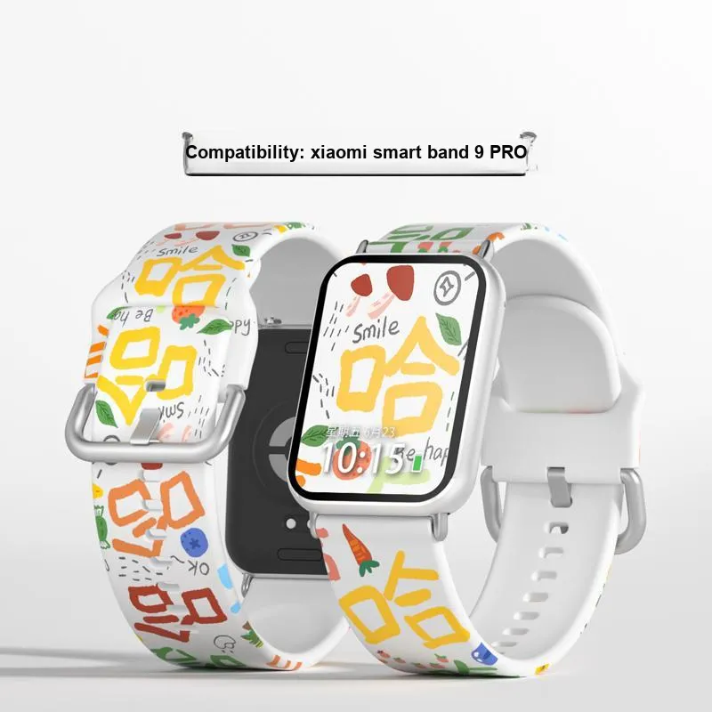 CHUANGYIDA Xiaomi Red Beige Compatibility Watch Band 135 230mm Silicone Material-12