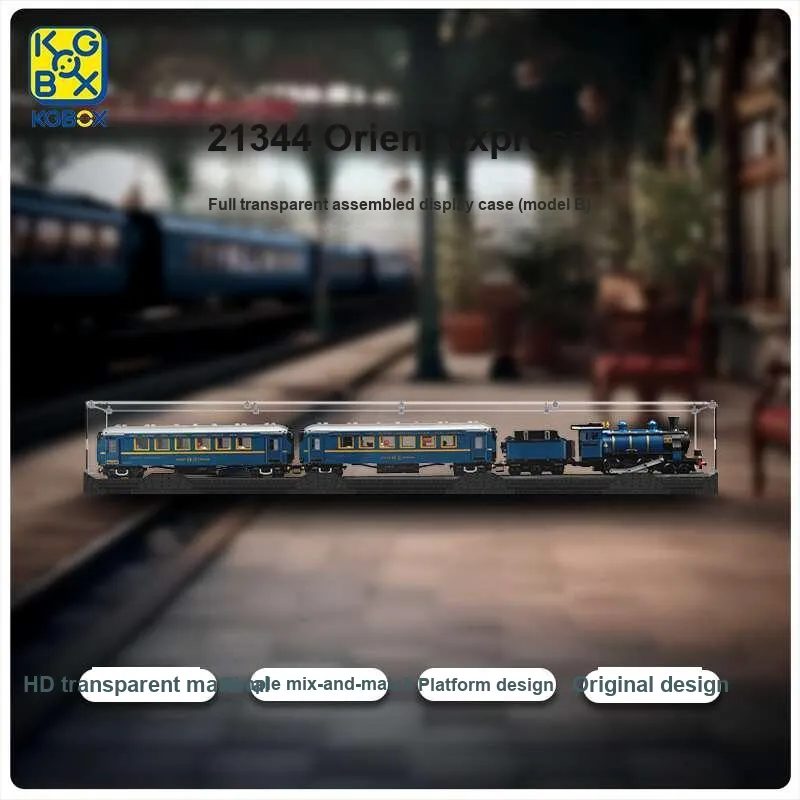 KGBOX Used For LEGO Building Block IDEAS 21344 Orient Express Train Figure Display Case Model Accessories-30