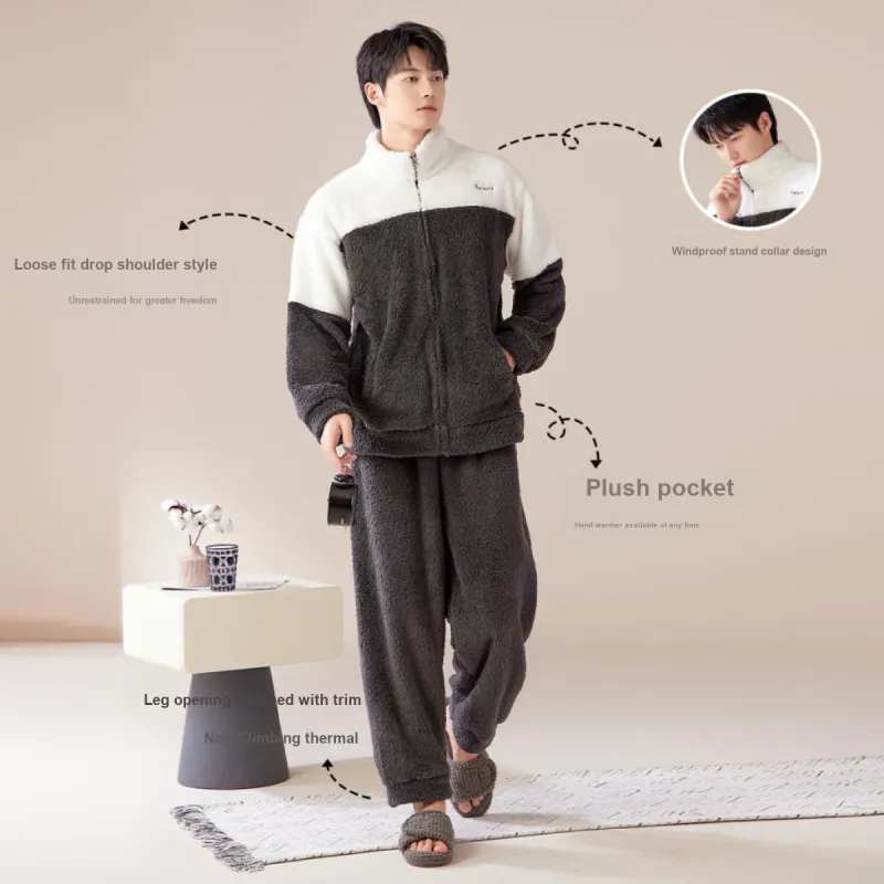H YXIANG Men Pajama Sets-4
