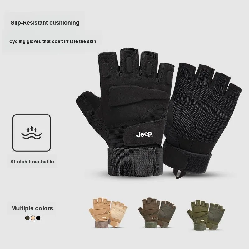 Jeep Half Finger Sports Gloves Men's-2
