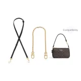 Coach Black 1.1cm Wide Plain Weave Gold Buckle 90-120cm+Free 40cm Decorative Chain