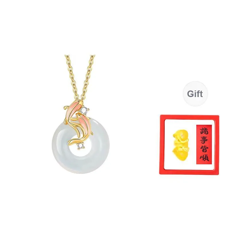 Zheng Tai Fook Chalcedony Necklaces Unisex-6