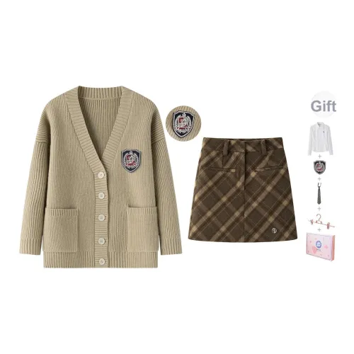 Tokyo Season Комплект с юбкой Осенний и Зимний Женский Gift Box Set Хаки