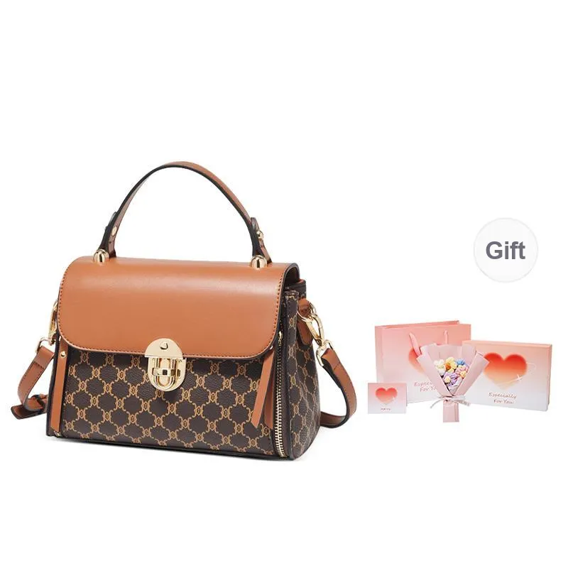 Marino Orlandi Synthetic Leather Kelly Bag Shoulder Bag Crossbody Bag Handbag Large Size Women's Coffee-15